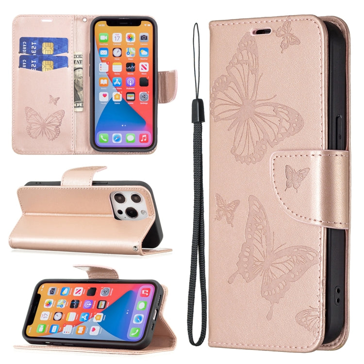 Butterfly Pattern Flip Leather Phone Case (16 Pro)