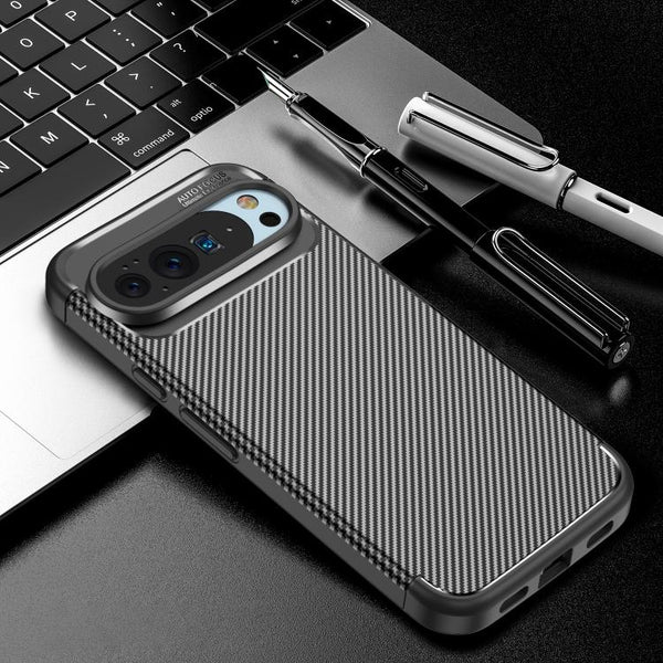 Carbon Fiber Texture Shockproof TPU Phone Case (Pixel 9 pro XL/10 Pro XL)