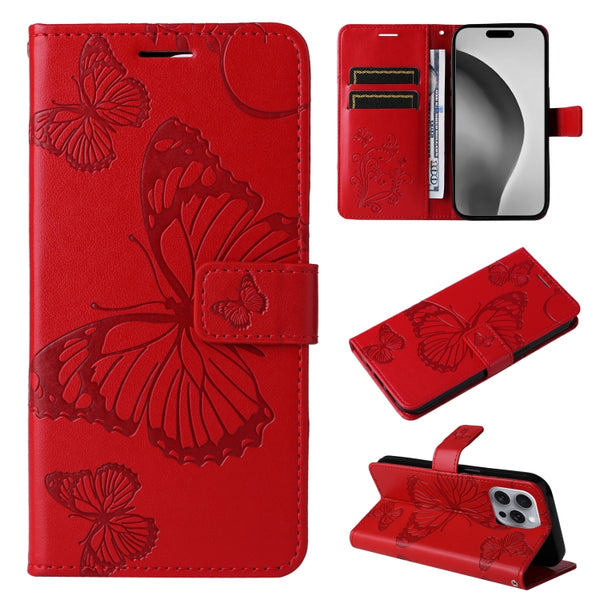 Butterfly Embossed Pattern Flip Leather Phone Case