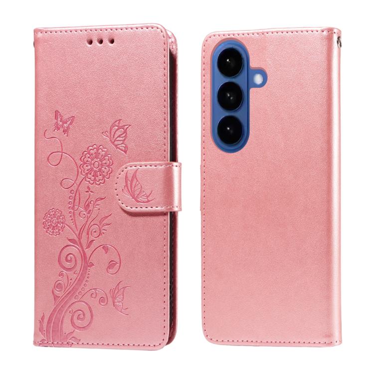 Embossed Butterfly Pattern Flip Leather Phone Case (S26 Plus)