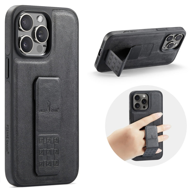 Fierre Shann Oil Wax Leather Holder Back Phone Case