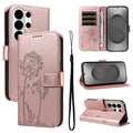 Dandelion Embossed Pattern Flip Leather Phone Case (S26 Ultra)