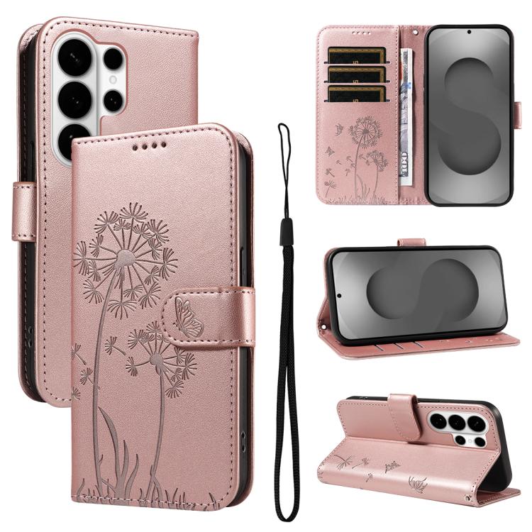 Dandelion Embossed Pattern Flip Leather Phone Case (S26 Ultra)