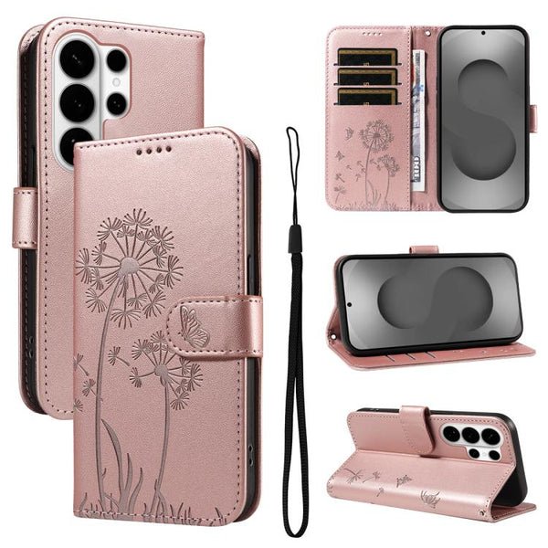 Dandelion Embossed Pattern Flip Leather Phone Case (S26 Ultra)