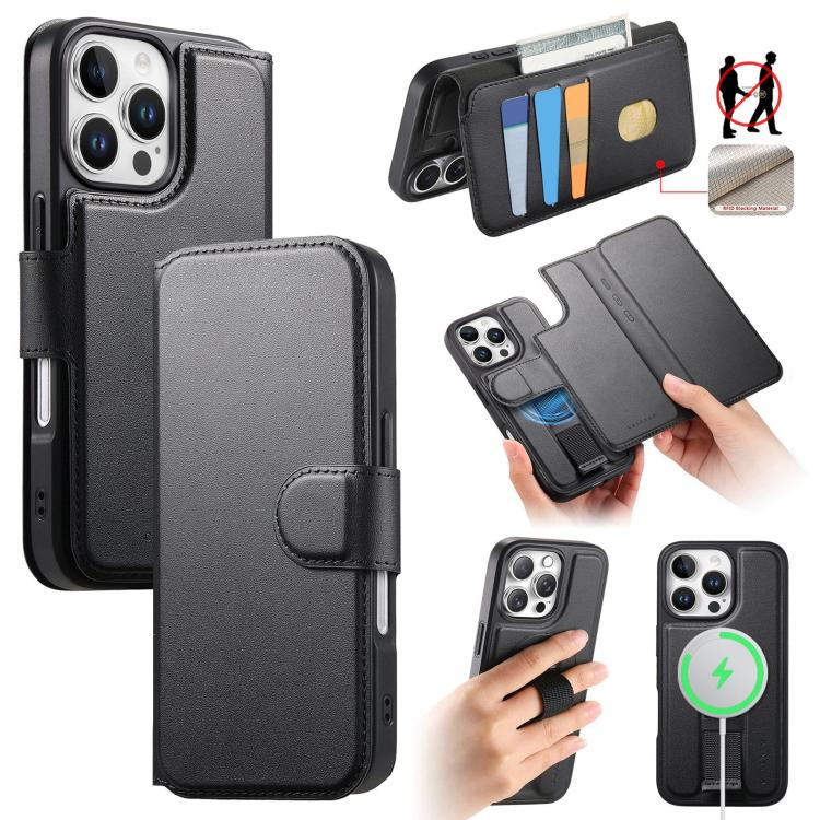 CaseNeo Finger Grip Strap MagSafe Leather Phone Case (16 Pro)