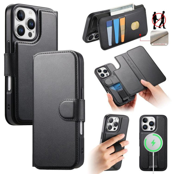 CaseNeo Finger Grip Strap MagSafe Leather Phone Case (16)