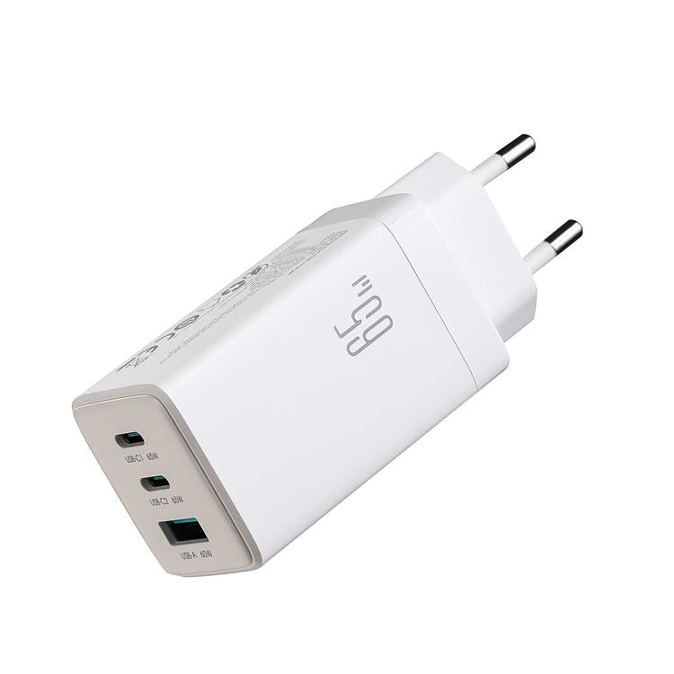 JOYROOM 65W GaN Dual Type-C, USB 3-Port Charger with Type-C to Type-C