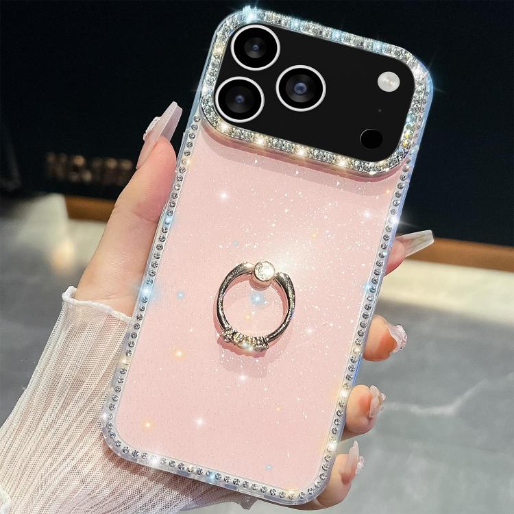 iPhone 17 Pro Max Rhinestone Glitter TPU Ring Holder