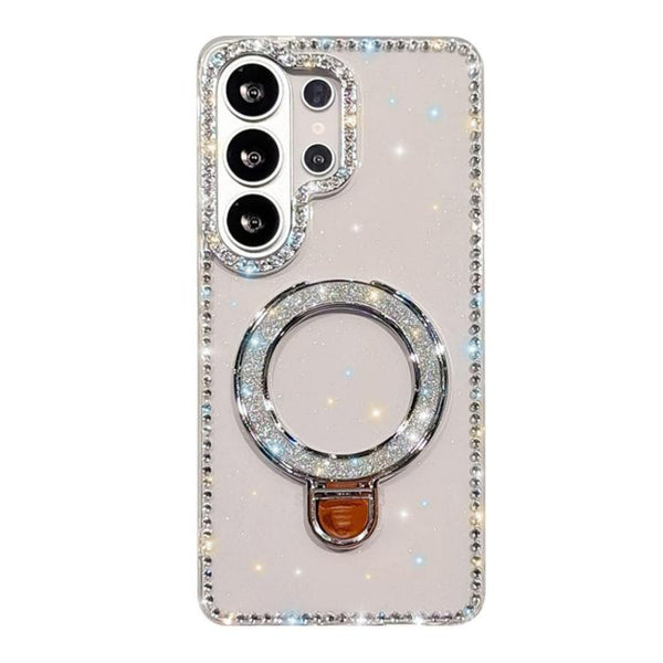 Rhinestone Glitter Kickstand Dual-side IMD Phone Case (S26)